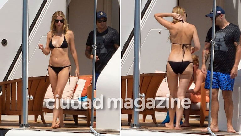 Gwyneth Paltrow en bikini durante sus vacaciones en Saint Tropez. Foto: Grosby Group - Ciudad