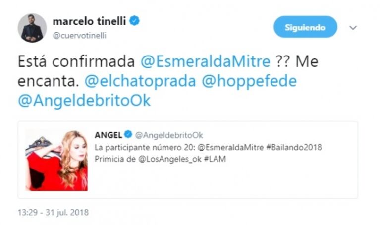 ¿Habrá participante Nº 20 en el Bailando? Marcelo Tinelli: "Si está confirmada Esmeralda Mitre, me encanta"