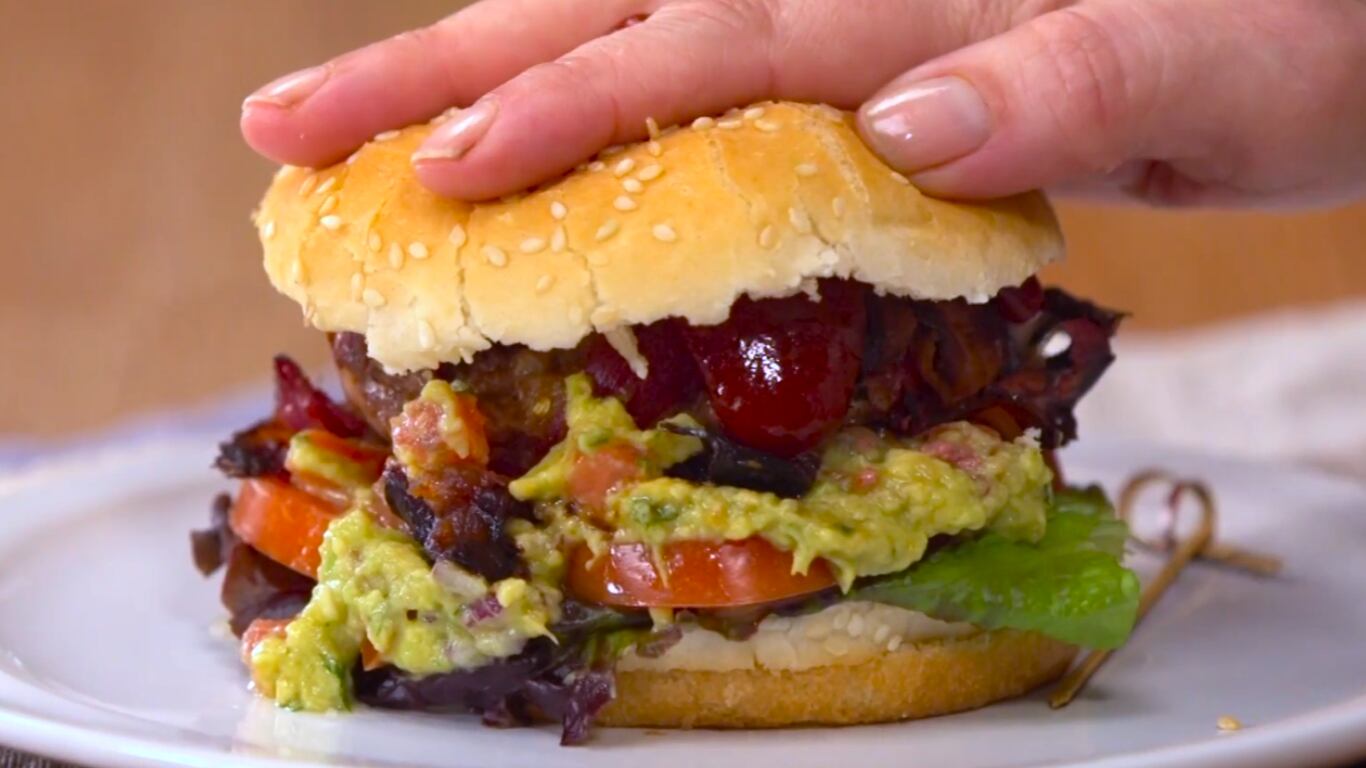 hamburguesa, panceta
