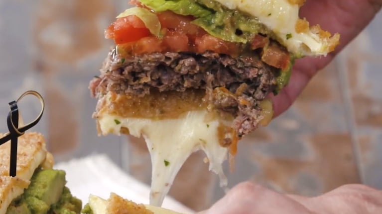 hamburguesa, provoleta