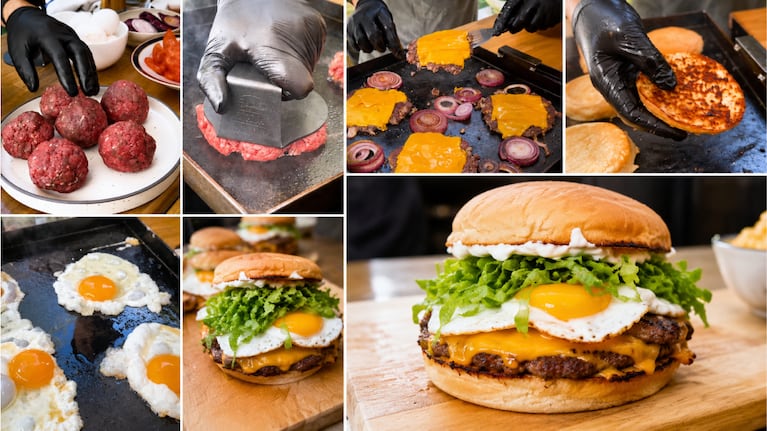 Hamburguesas smash, por Coco Carreño. Foto: montaje