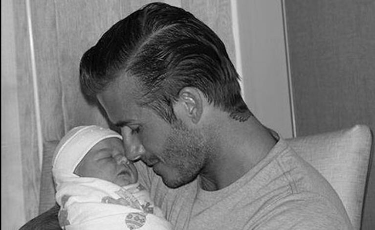 Harper Seven y David Beckham. (Foto: Web)