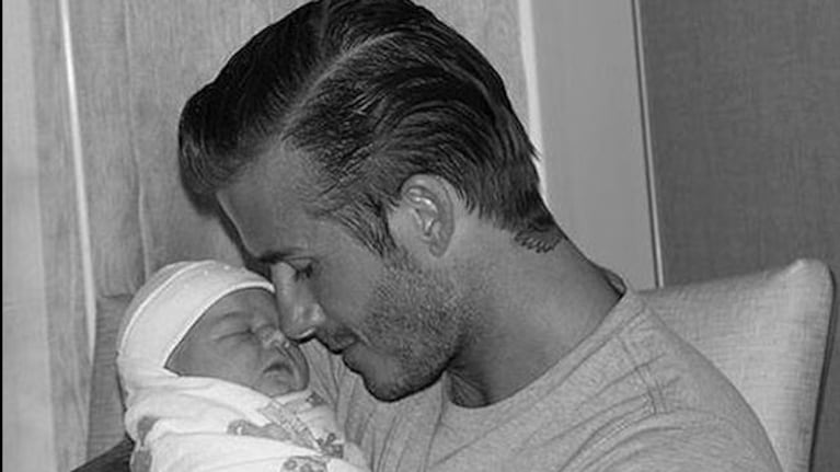 Harper Seven y David Beckham. (Foto: Web)