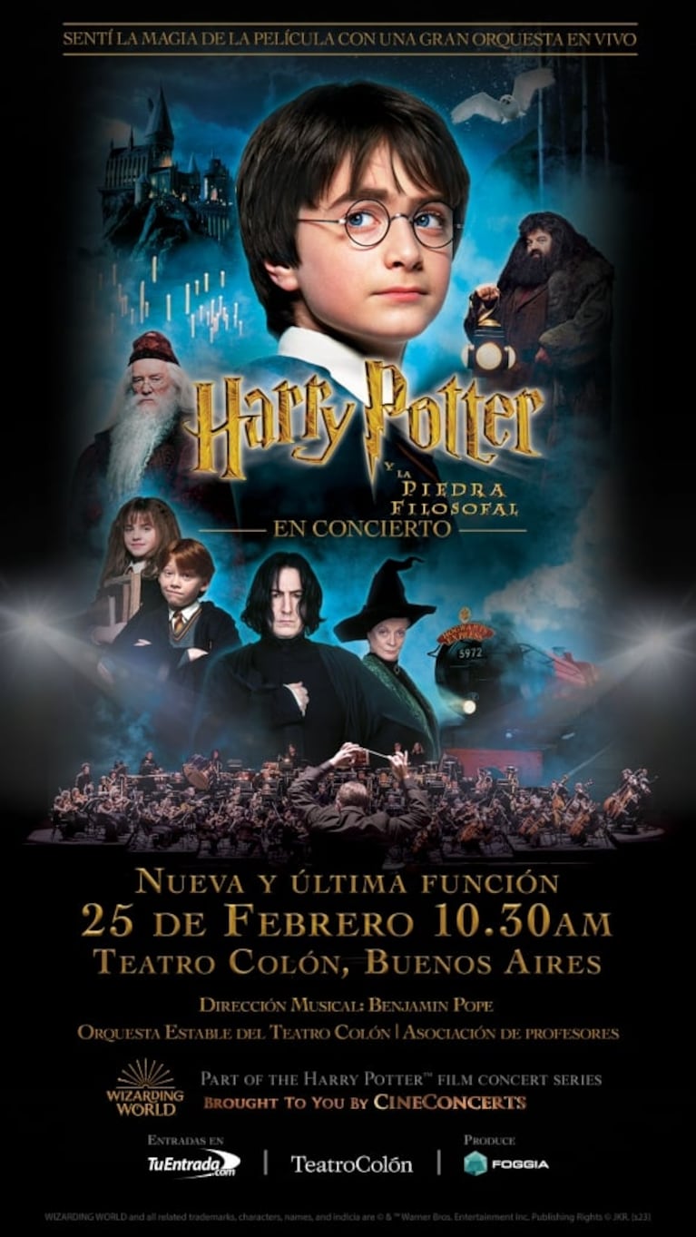 Harry Potter en Concierto en el Teatro Colón: anuncian la tercera y última función 
