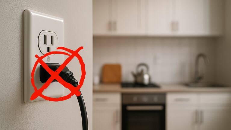 Hay que tener cuidado qué electrodomésticos se dejan enchufados. Foto: IA