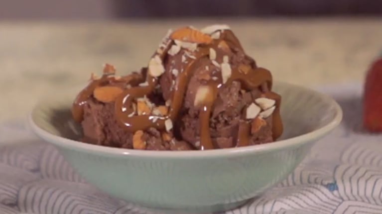 helado, casero, chocolate