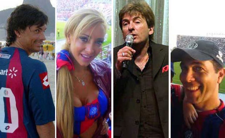 Hernán Caire, Andrea Ghidone, Beto César y Rodolfo Barili. Todos fanáticos de San Lorenzo que confían en el milagro (Fotos: Web)