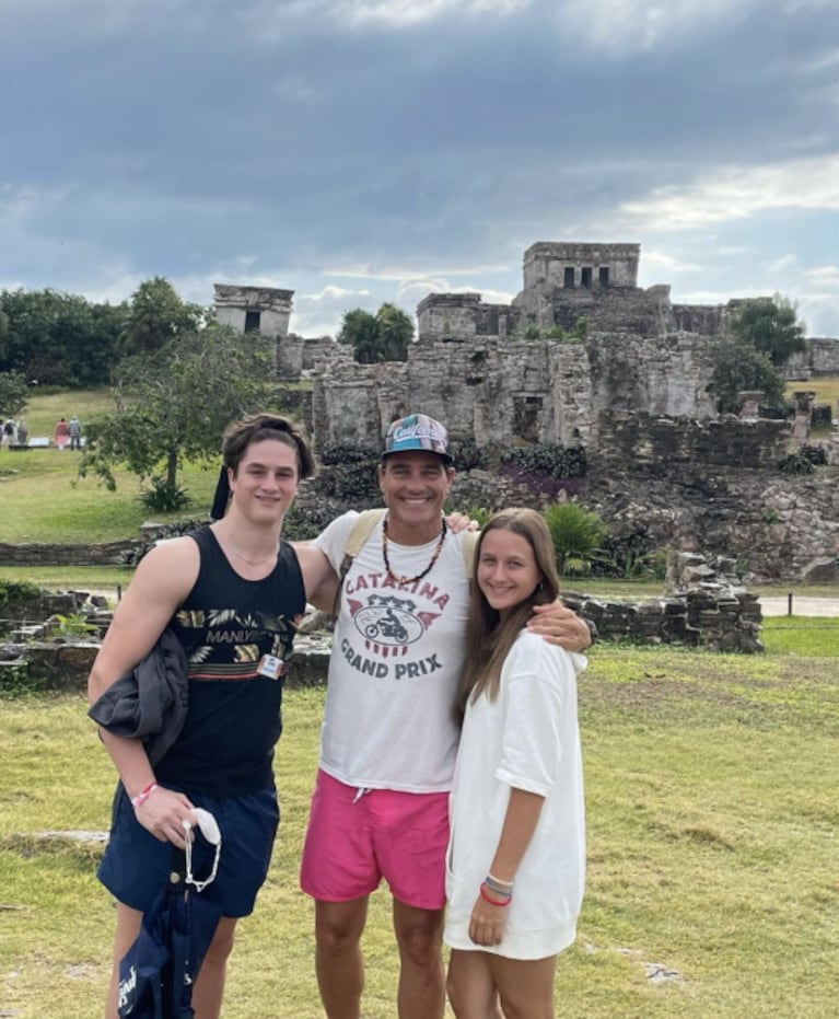 Hernán Drago compartió las fotos de sus paradisíacas vacaciones con sus hijos en México: "Qué feliz me siento"