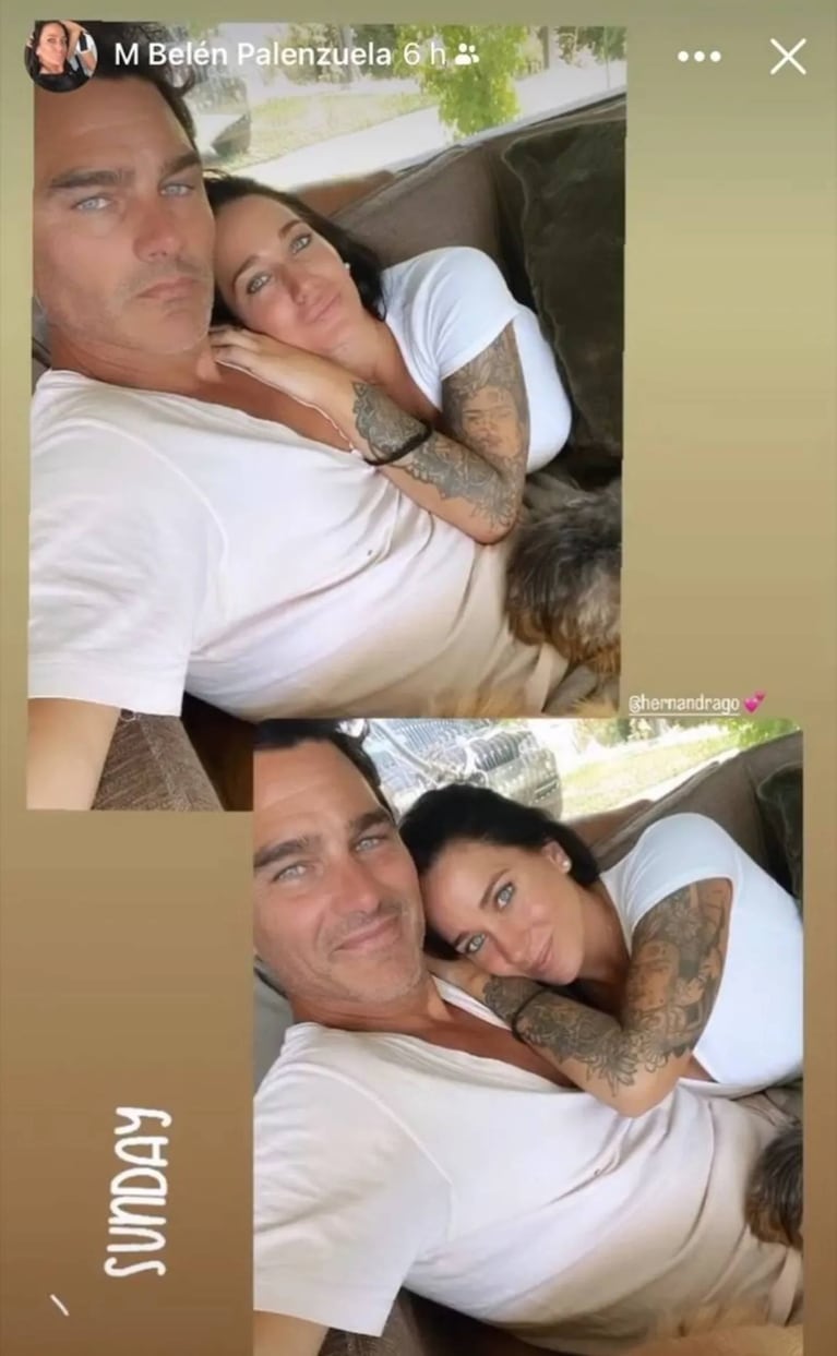 Hernán Drago y su ex novia, María Belén Palenzuela. Crédito: Instagram