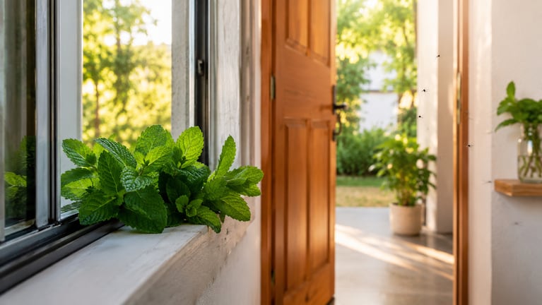 Hervir menta y rociarla en la puerta de casa: para qué sirve y cuándo recomiendan hacerlo. Foto: IA