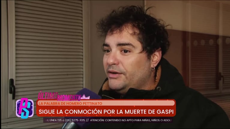 Homero Pettinato habló de Gaspi en Puro Show (Foto: captura de eltrece).