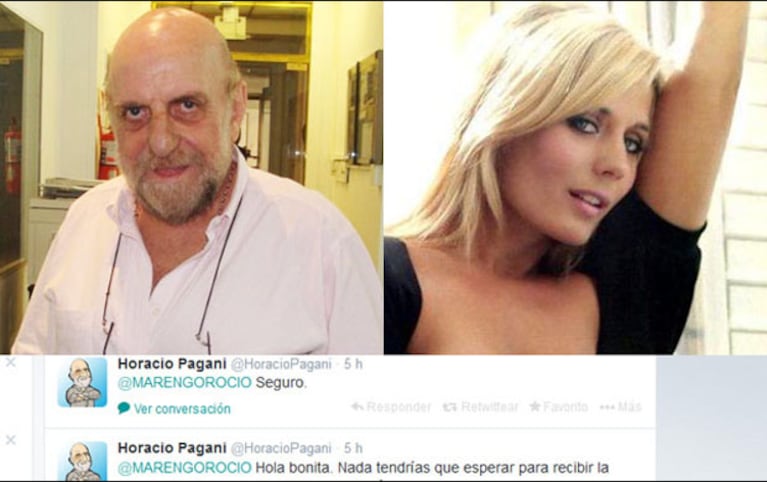 Horacio Pagani “le tiró un lance” a Rocío Marengo ¡por Twitter! (Foto: Web)