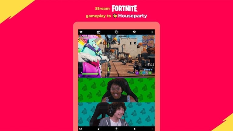 Houseparty ya permite retransmitir partidas de Fortnite. Foto:DPA.