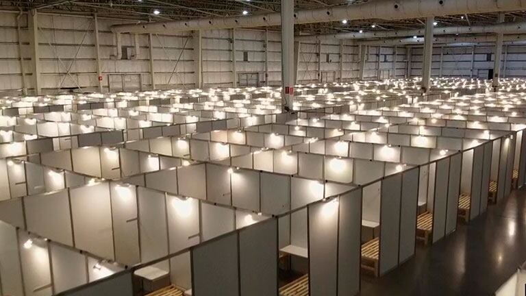 El gigantesco Centro Sanitario de Tecnópolis tendrá camas pero también espacios lúdicos