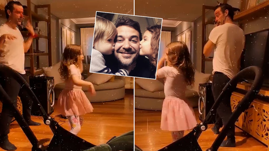 Pedro Alfonso la rompió en un show de "entrecasa" bailando con sus hijos en un Zoom familiar