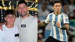 Benjamín Agüero aprovecha los obsequios de los futbolistas de la Selección durante su estadía en Qatar