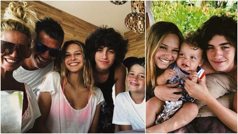 Las vacaciones de Flor Peña con su hijo Tomás Otero y Juana Tinelli en Isla Mujeres