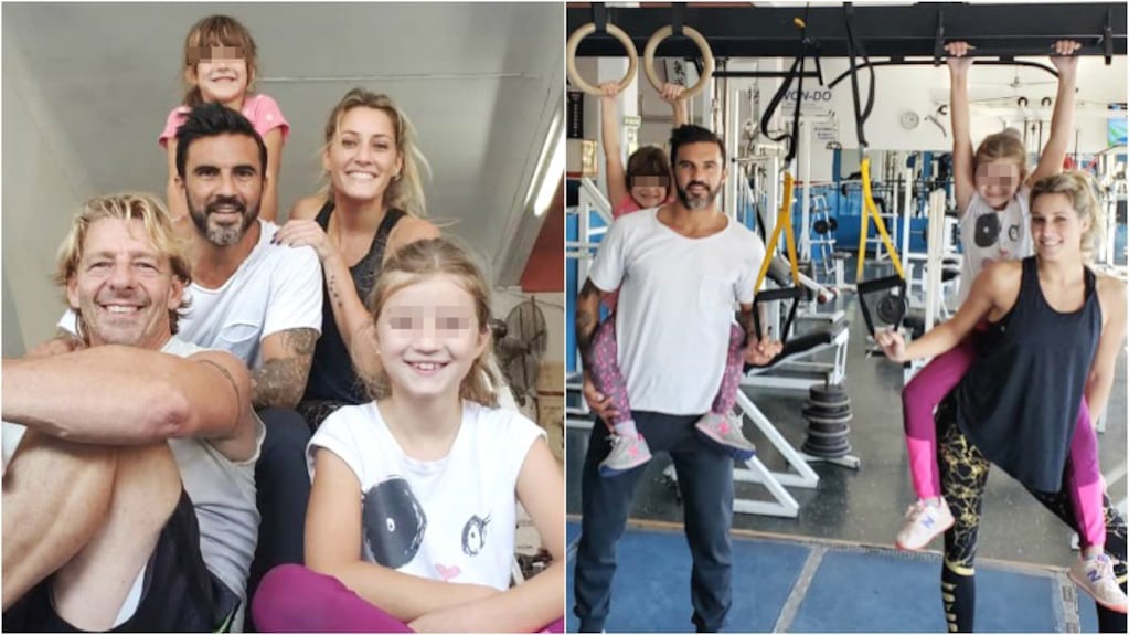 La salida a puro entrenamiento de Cubero con sus hijas y Mica Viciconte