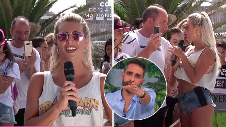 Sol Pérez encaró a un desubicado de espaldas mientras ella estaba en vivo