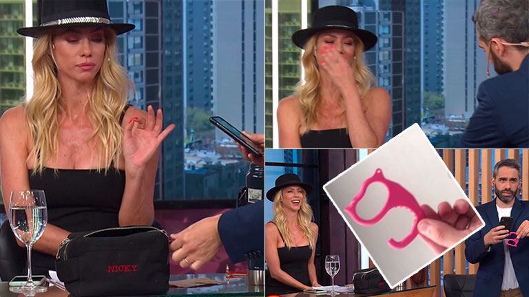 ¡Sorprendió a todos! Pollo Álvarez mostró en vivo qué tiene Nicole Neumann en su neceser y encontró un insólito accesorio