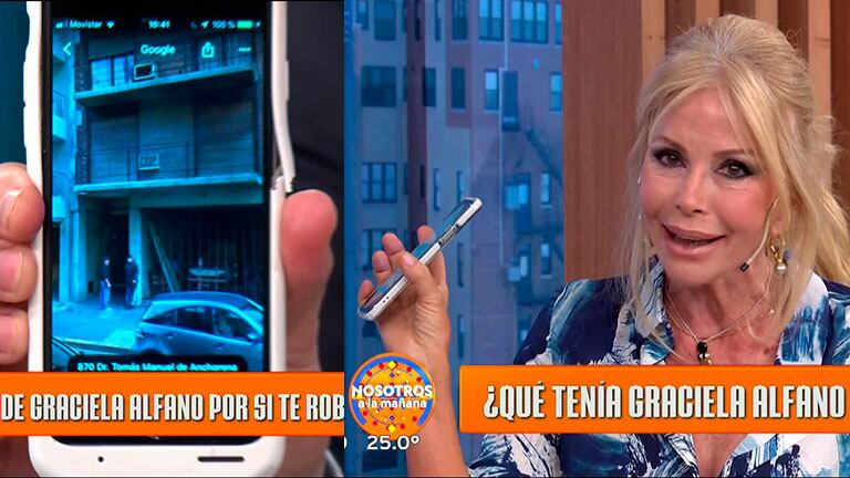 Graciela Alfano denunció en TV el lugar exacto en el que se encuentra su celular robado