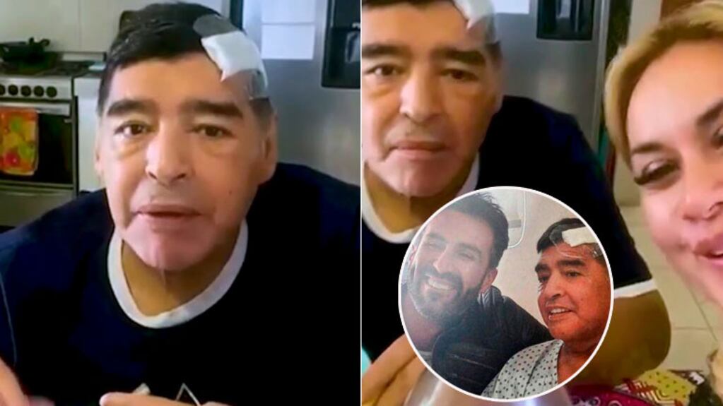 El último video de Diego Maradona hablándole a Luque, tras ser operado de la cabeza