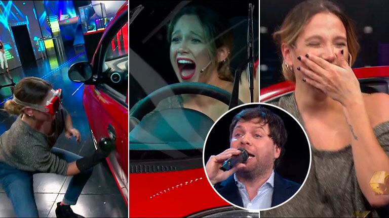 Barbie Vélez arrancó el auto en Bienvenidos a Bordo, lanzó un insulto al aire y Guido Kaczka reaccionó