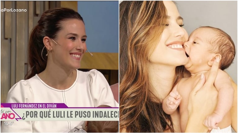 Luli Fernández confesó en Corta por lo sano el místico significado del nombre de Indalecio, su hijo