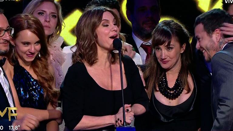 Nancy Dupláa y un sincericidio en plena fiesta de los Premios Martín Fierro