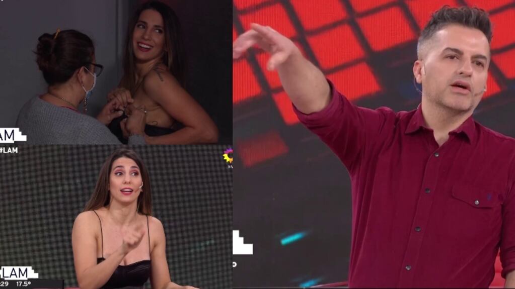 Cinthia Fernández y el motivo por el que debió salir del estudio de LAM en pleno vivo: "Se le rompió el vestido"