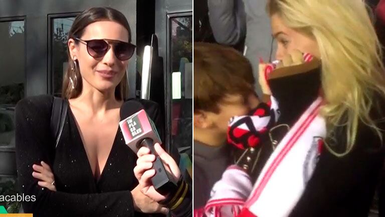 Pampita y el video de su hijo Bautista junto a China Suárez festejando en la cancha de River