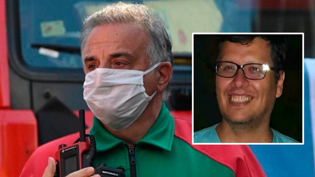 El llanto de Alberto Crescenti al despedir a un médico del SAME que murió por COVID-19
