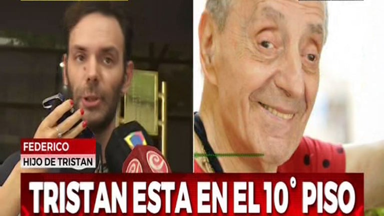 El hijo de Tristán explicó por qué su papá se atrincheró en su departamento