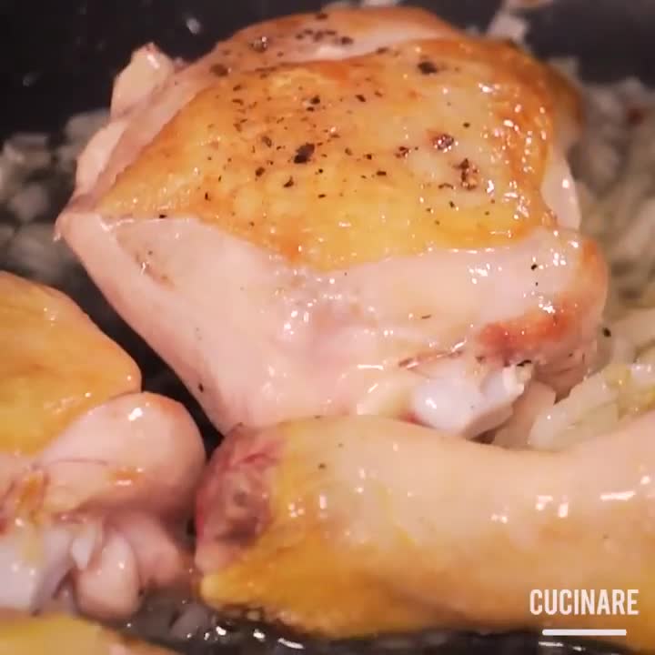 Pollo a la mostaza con papas rosti