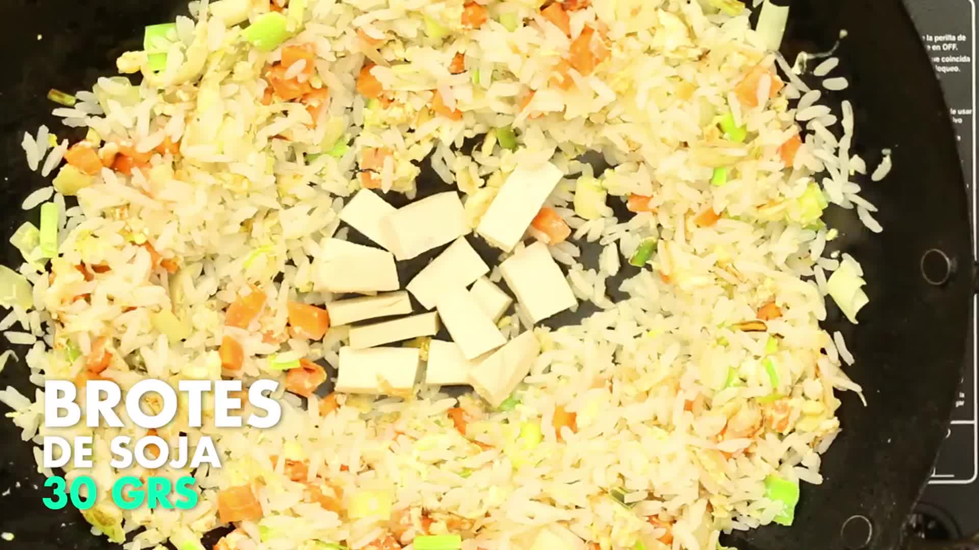 La receta de arroz frito