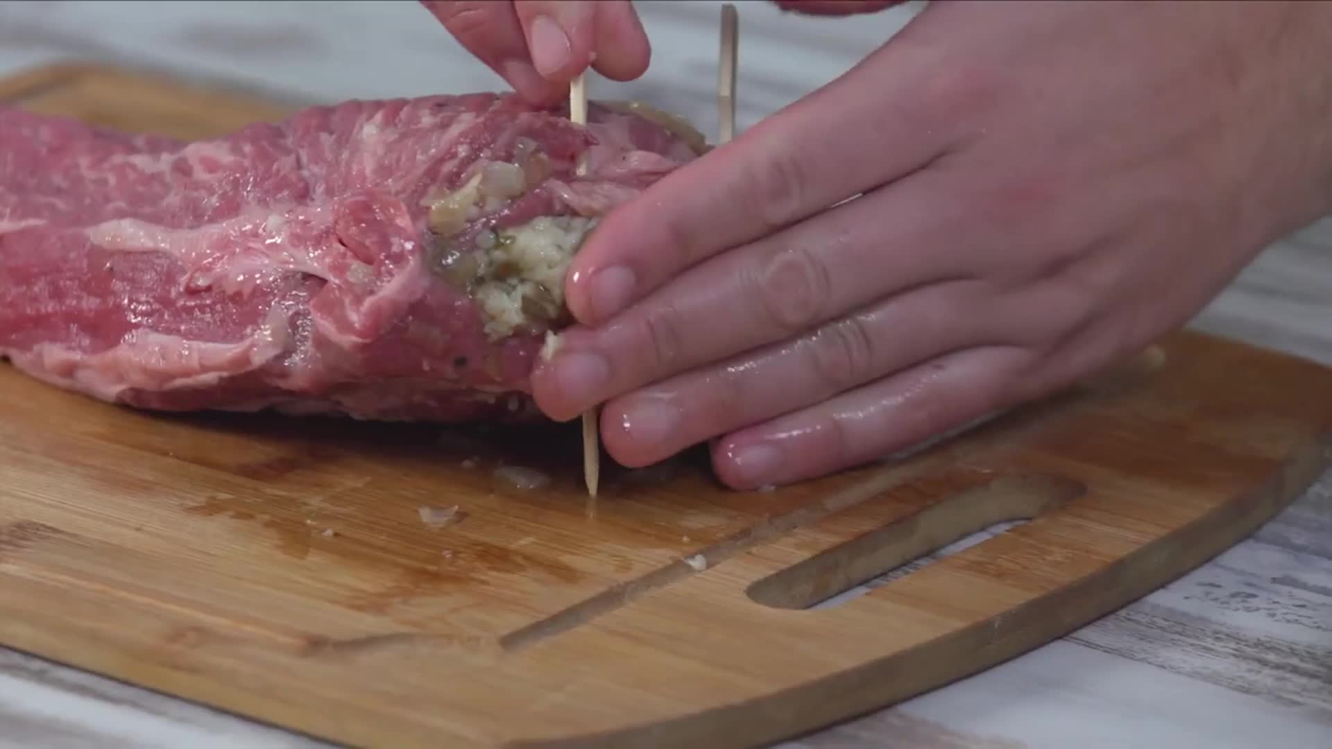 Colita de cuadril rellena