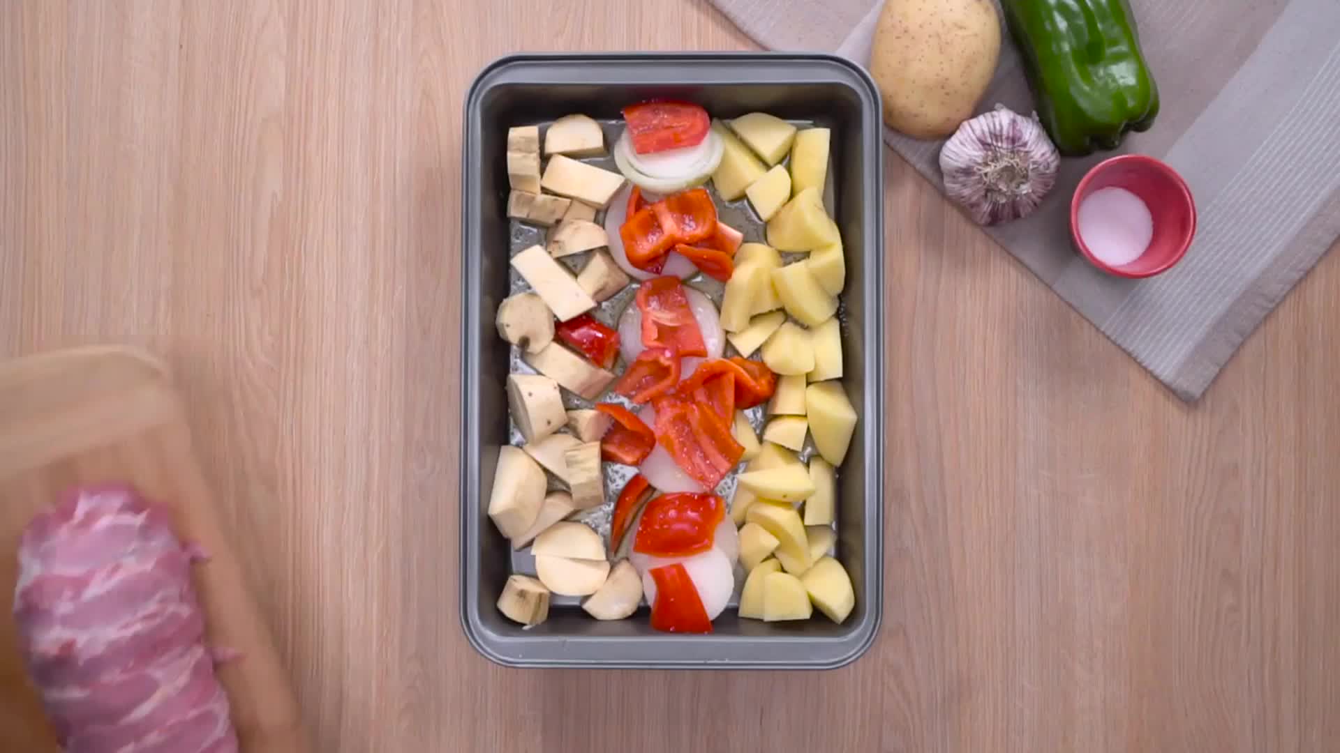 Peceto mechado al horno