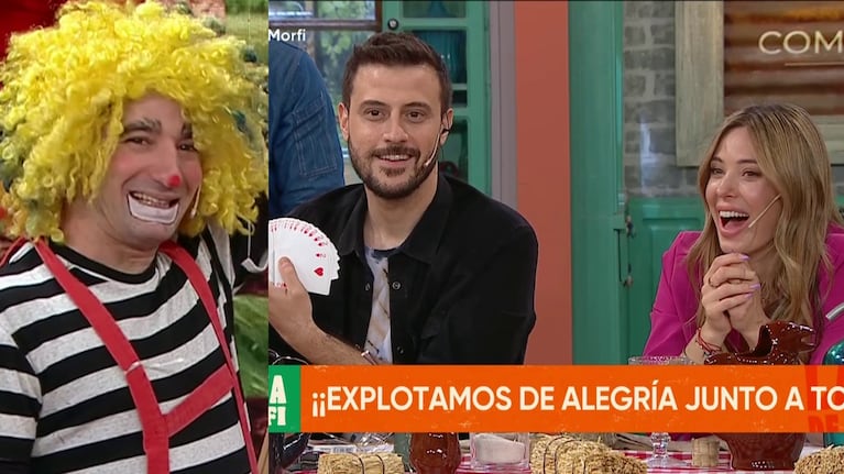 Diego Leuco le reveló un truco de magia a Nazareno Mottola en La Peña de Morfi y provocó su reacción
