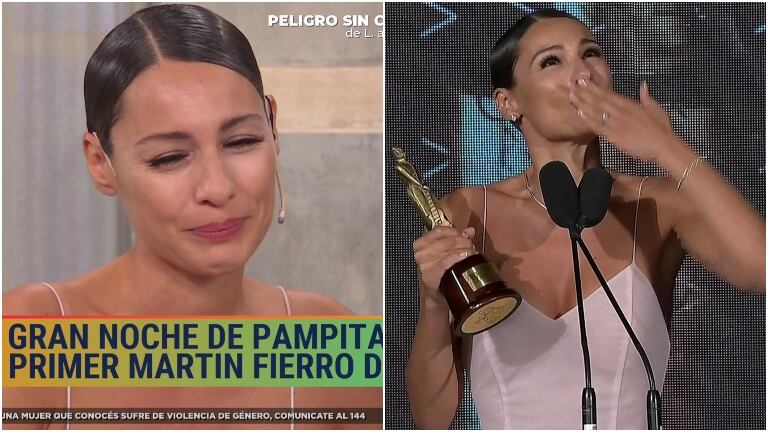 Pampita se volvió a emocionar tras recibir un premio en los Martín Fierro de la Moda