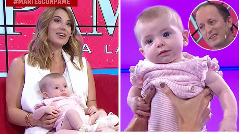 Jésica Cirio y Martín Insaurralde presentaron a Chloé en Pamela a la Tarde