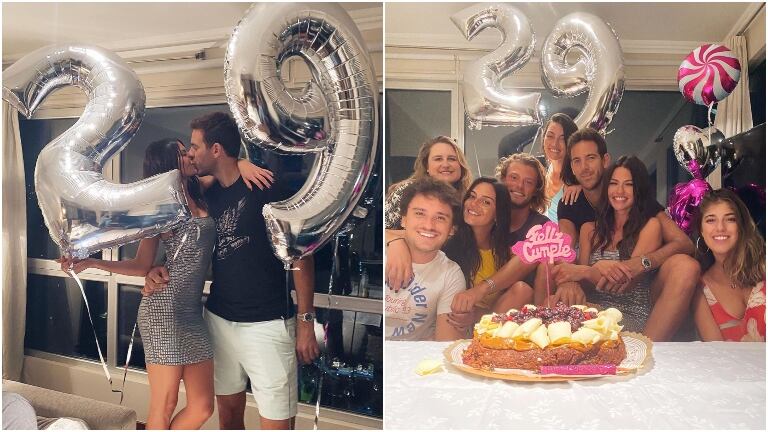 Jujuy Jiménez tuvo un cumpleaños sorpresa: su súper beso con Juan Martín del Potro