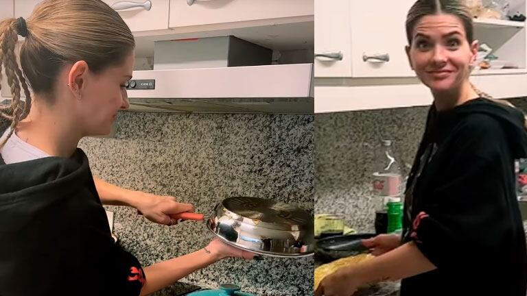 China Suárez hizo una mega tortilla de papas: el difícil emplatado y la reacción de su hija Magnolia Vicuña