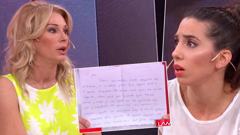 ¡No la conmovió! Yanina Latorre hizo pública la carta que le mandó Cinthia Fernández tras su pelea