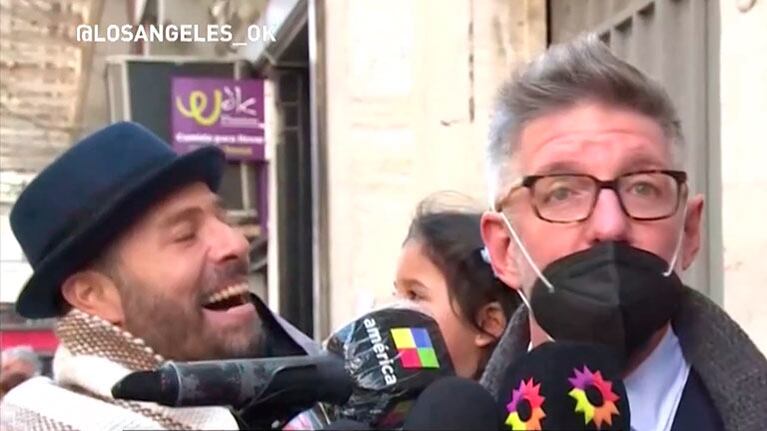 Luis Novaresio y Braulio Bauab hablaron instantes antes de casarse por civil