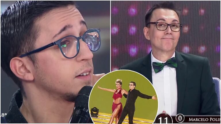 Marcelo Polino le bajó el pulgar al cha cha pop de Rodrigo Noya en el Súper Bailando y le puso un cero
