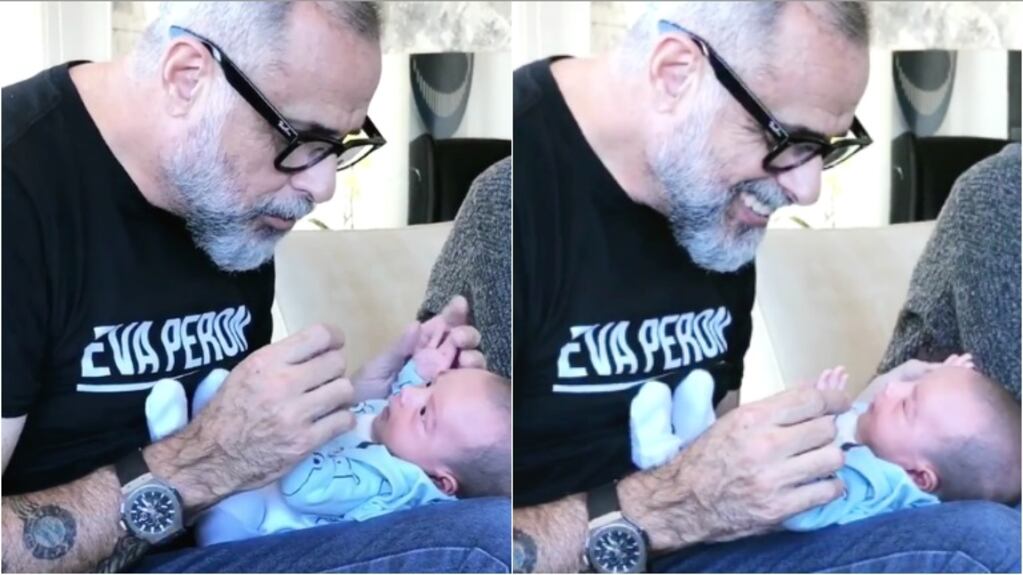 El tierno video de Jorge Rial con su nieto