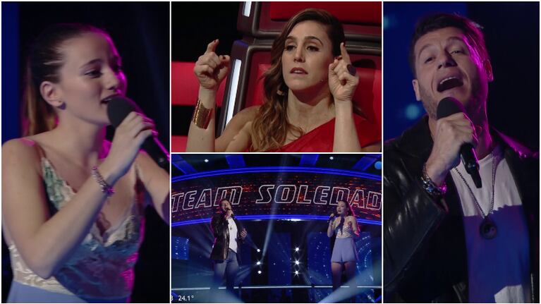 El súper duelo entre Alejandro Escobar y Victoria Fernández Arcay en el equipo de La Sole en La Voz Argentina