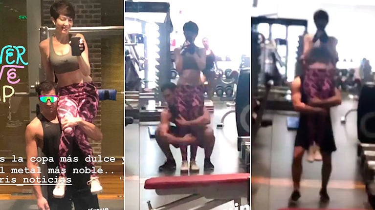 Cristina Pérez, a pura risa en el gimnasio con su joven novio, Yoel Freue: “Gente que arruina selfies”