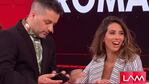 El divertido momento en que Ángel de Brito le revisó el celular a Cinthia Fernández en vivo