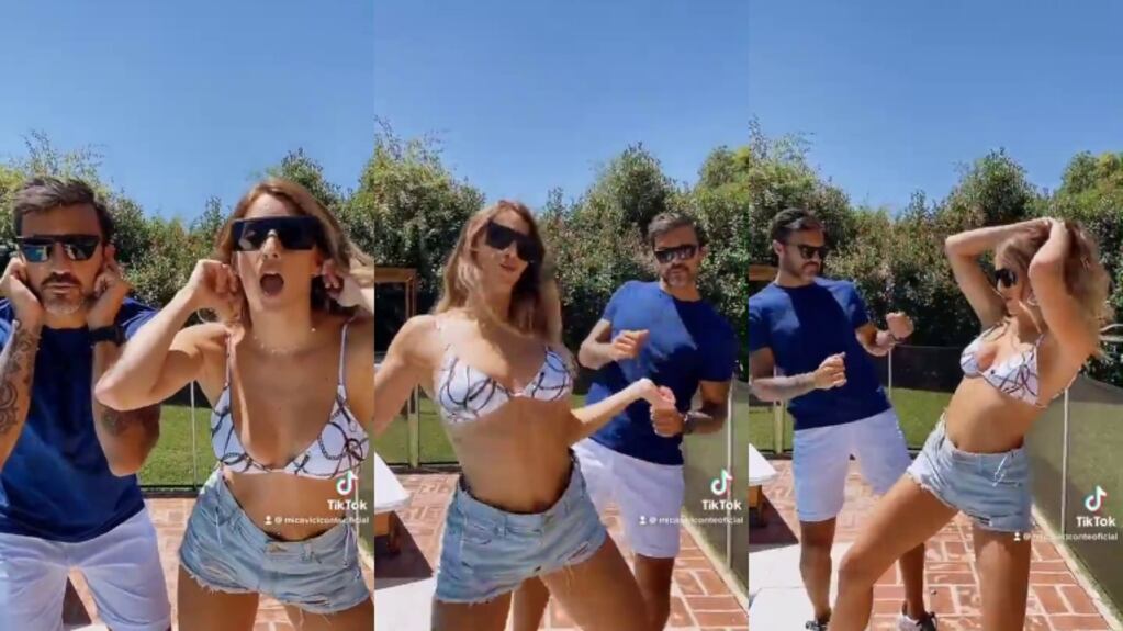 Mica Viciconte y Cubero, a puro ritmo sensual, al aire libre: "Le ponemos onda al sábado"